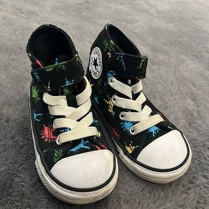 Converse Chuck Taylor All Star  - Baby•Toddler •Black /Dinosaurs.